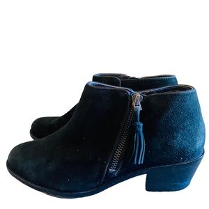 Vionic Womens Joy Serena Black Suede Zip Comfort Ankle Booties Boots